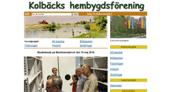 Desktop Screenshot of kolbacksbygden.se